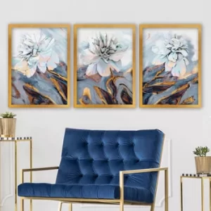 image of 3AC175 Multicolor Decorative Framed Painting (3 Pieces)