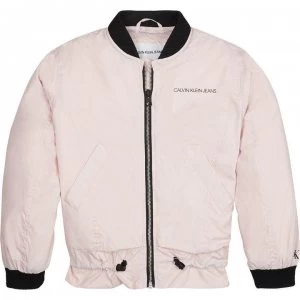 Image of Calvin Klein Calvin Essential Light Bomber Jacket - Chalk Pink