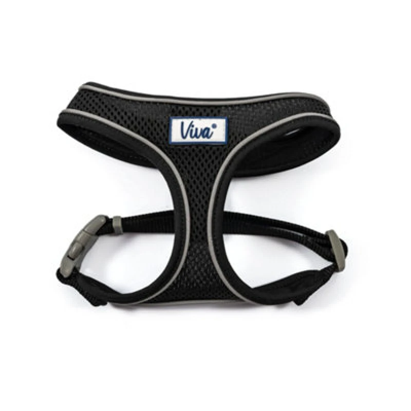 Image of Ancol Viva Reflective Comfort Breathable Nylon Mesh Dog Harness Black unisex