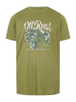 BadRhino Off Road T-Shirt - Green, Size 2XL, Men