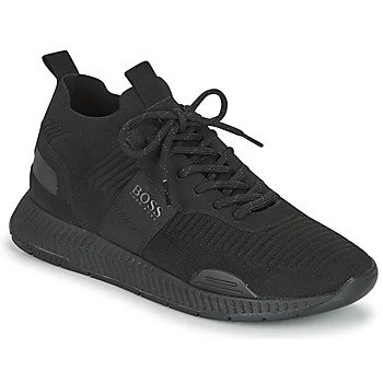 Image of Hugo Boss Titanium Knit Runner Trainers Black Size 6 Men