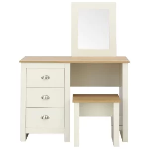 Image of Lancaster Dressing Table Set Cream and Brown