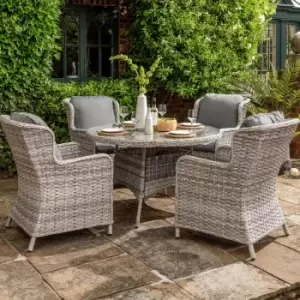 Image of Handpicked Wroxham 4 Seat Dining Set - Grey