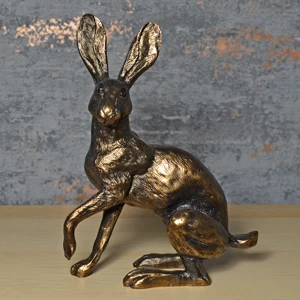 image of Bronze Effect MoonDaisy Hare Sculpture 19cm