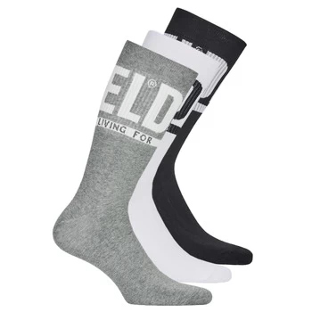 Diesel SKM-RAY-THREEPACK-0QATV-E3843 mens Sports socks in Black - Sizes M,S,L