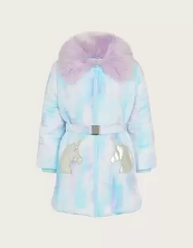 image of Watercolour Unicorn Padded Coat