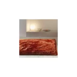 Image of Plush Plush-Rust 140cm x 200cm Rectangle - Orange