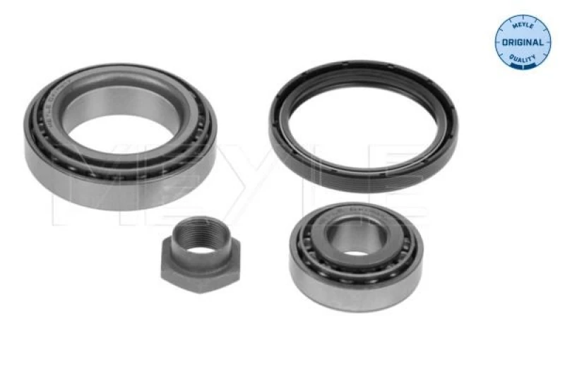 Image of MEYLE 100 098 0028/S Wheel bearing kit with fastening/mounting material, Original Quality, Front Axle Wheel Bearing Kit (654)