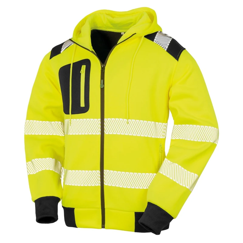 Image of Result Result Men Safety Hoodie in Yellow Size: X-Large Yellow XL Male 5059699641969