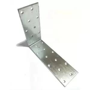 Image of Moderix Strong Metal Strap Anchor Corner Brackets Galvanised - Size 120 x 95 x 4