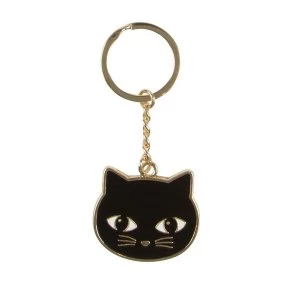 Image of Sass & Belle Black Cat Enamel Keyring