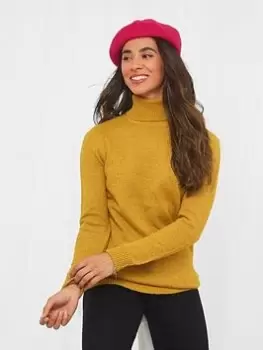 image of Joe Browns Relaxing Roll Neck Jumper -ochre, Ochre, Size 12, Women