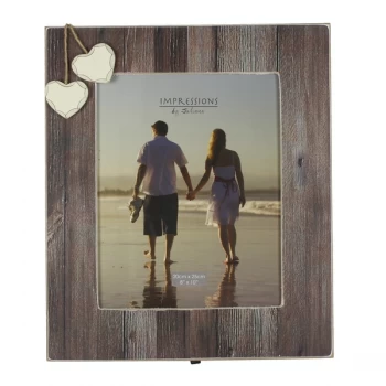 image of 8" x 10" - HESTIA Distressed Wood Photo Frame