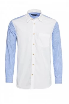 Image of Mens French Connection Striped Hybrid Shirt White
