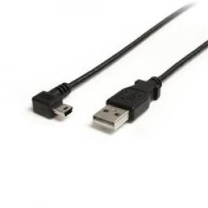 image of StarTech.com 6ft Mini USB Cable - A to Right Angle Mini B