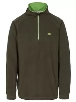 image of Trespass Blackford 1/2 Zip Fleece - Green, Size S, Men