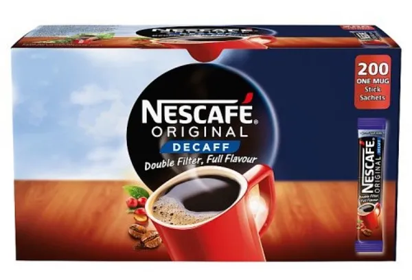 Image of Nescafe Original Decaf Coffee 200 Sticks