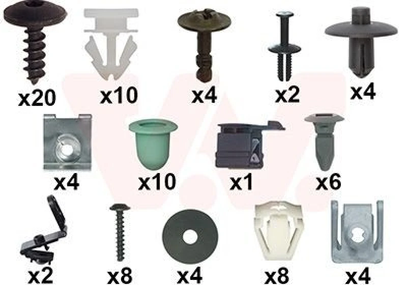 Image of VAN WEZEL Mounting Kit, bumper VAN WEZEL 0370794