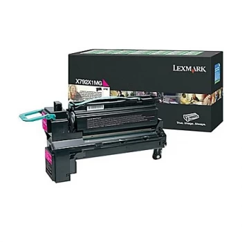 image of Lexmark X792X1MG Magenta Laser Toner Ink Cartridge