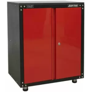 Image of Modular 2 Door Cabinet with Worktop - 665 x 460 x 820mm - Locking Storage System