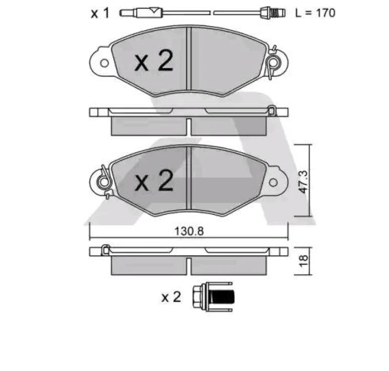 Image of AISIN Brake pad set AISIN BPRE-1007