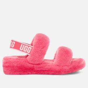 image of UGG Womens Oh Yeah Sheepskin Slippers - Strawberry - UK 4