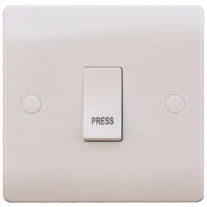 image of ESR Sline 10A White Press Access 230V Electric Wall Plate Switch