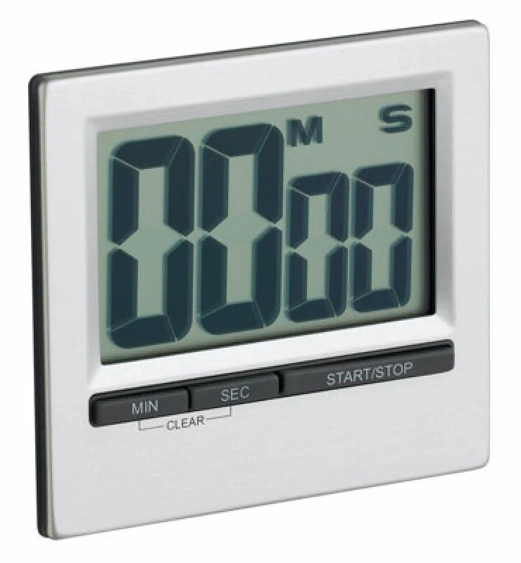 Image of Kitchencraft Large Easy Read Chromed Timer Metallics