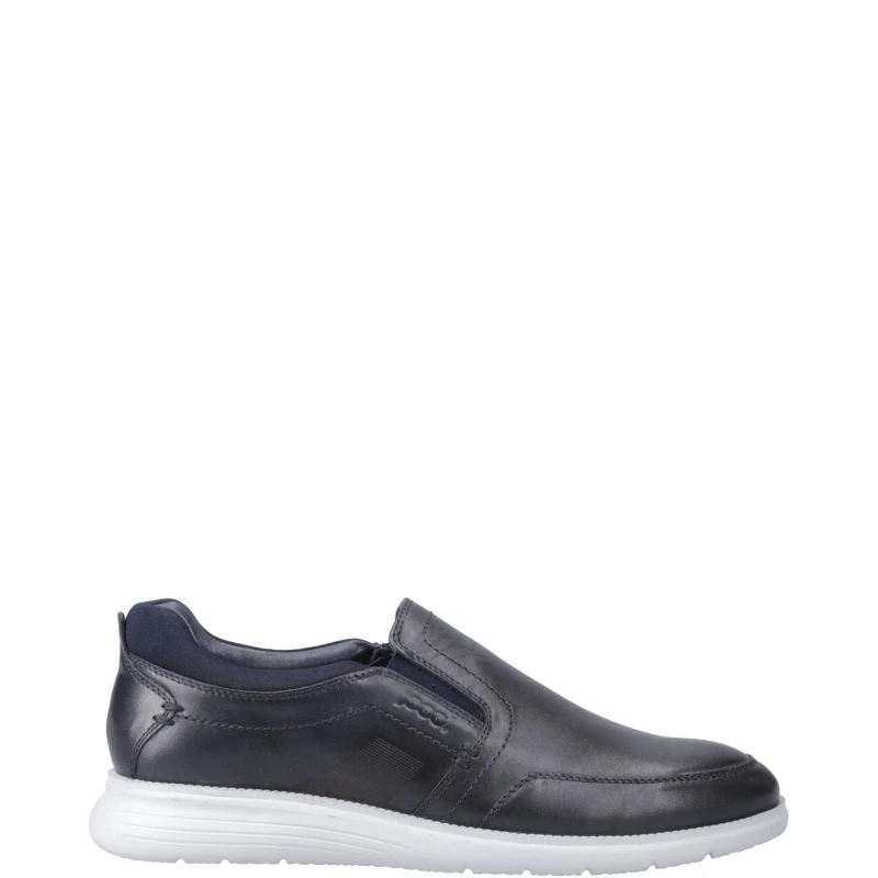 Image of Pod Mens Holden Leather Sneaker Shoes UK Size 7 (EU 41) Navy POD041-NAVY-7