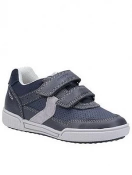 Image of Geox Boys Poseido Strap Trainer, Navy/Grey, Size 9 Younger