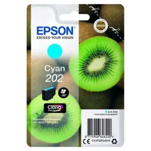 Image of Epson 202 Kiwi Cyan Ink Cartridge