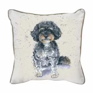 image of Crossland Grove Cavapoo Watercolour Cushion Mink 450x450mm