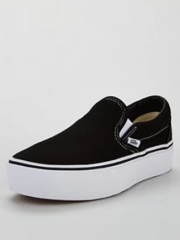Image of Vans UA Classic Slip On Platform Black White Size 4 Women