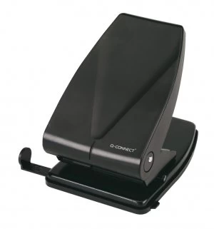 Image of Q Connect Hole Punch Heavy Duty Black