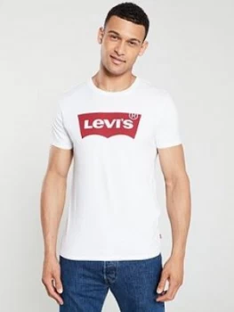 Image of Levis Graphic Housemark T-Shirt - White, Size L, Men