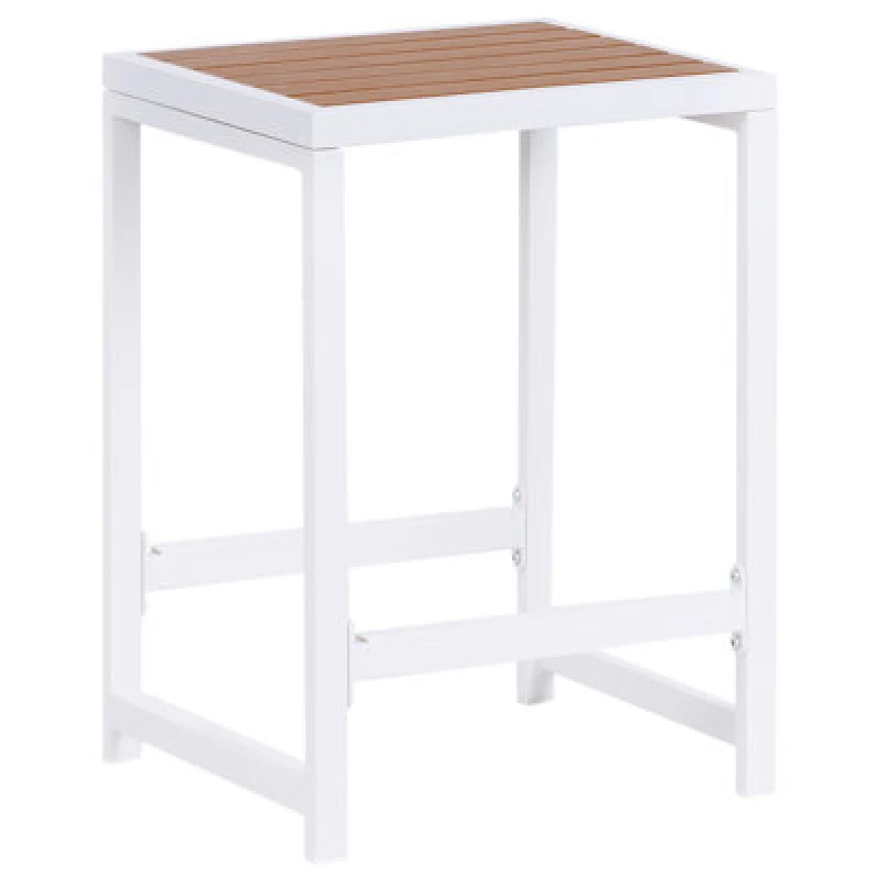 Image of Beliani Garden Chair Avetrana Metal Brown/ White