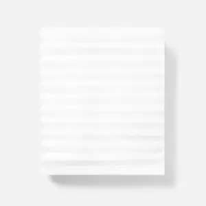 Image of White Cotton Ribbed Towel - 70 x 140cm