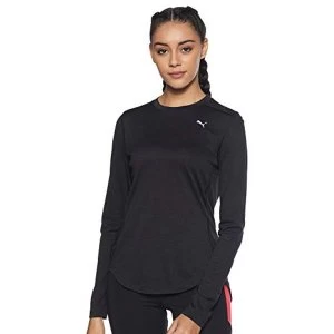 PUMA Ignite Long Sleeve Womens Tee Puma Black Heather XS