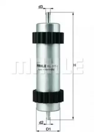 image of Fuel Filter KL915 70601621 by MAHLE Original