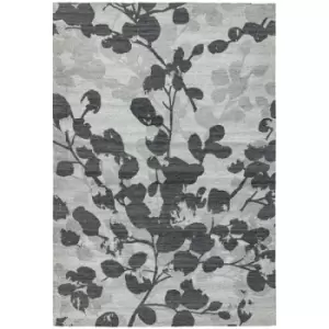 Image of Asiatic Carpets Shade JACQUARD Rug Leaf Grey - 160 x 230cm
