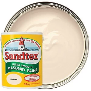 image of Sandtex Ultra Smooth Masonry Paint - Magnolia 5L