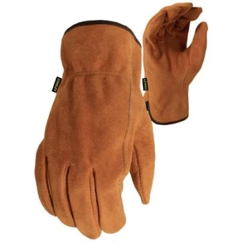 image of Stanley by Black & Decker Stanley Cowhide Leather Driver Size 10 SY710L EU Top-grain cowhide Protective glove Size 10, L 1 Pair