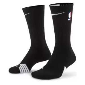 Image of Nike Nba Nike Elite Crew Socks, Black/White, size: L, Unisex, Socks, SX7587-010