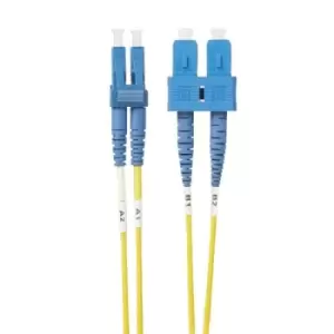 Image of 4Cabling FL.OS2LCSC1M fibre optic cable 1m LC SC OS1/OS2 Yellow