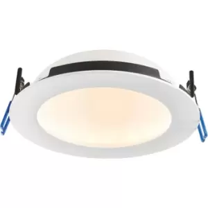 Image of Anti-Glare Recessed IP65 Ceiling Downlight - 15W CCT LED Module - Matt White