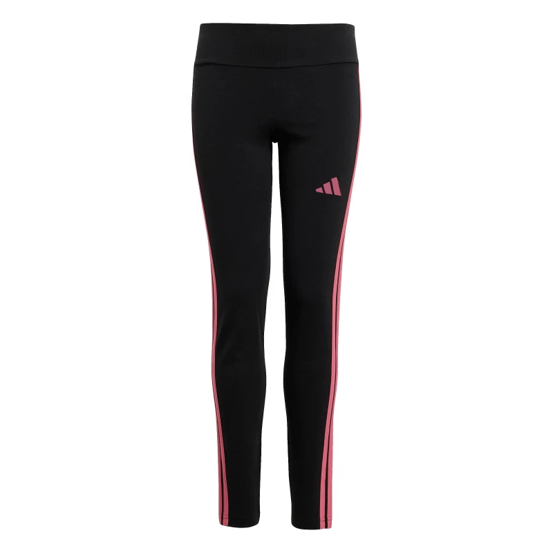 Image of adidas Girls Essentials 3-Stripes Leggings Black/Pink female 9-10 Years