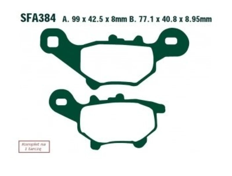 Image of EBC Brakes SFA384 Brake pad set Brake Pad Set,disc brake (402)