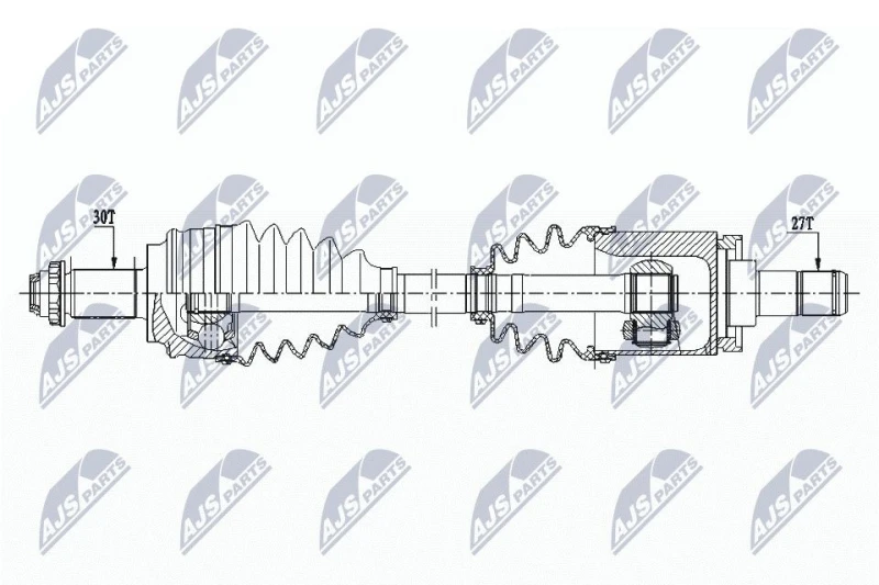 Image of NTY NPW-BM-151 Drive shaft Front Axle Left Drive Shaft (13)