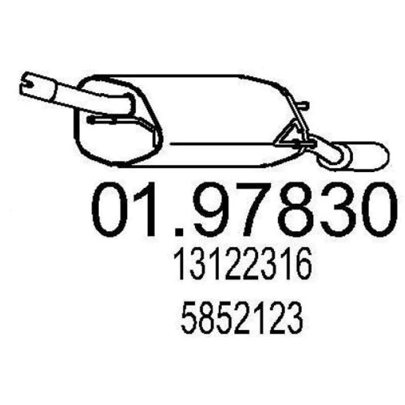 Image of MTS 01.97830 Rear silencer End Silencer (3437)