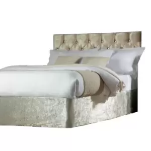 Image of Belledorm Divan Crushed Velvet Base Wrap (Double) (Champagne)
